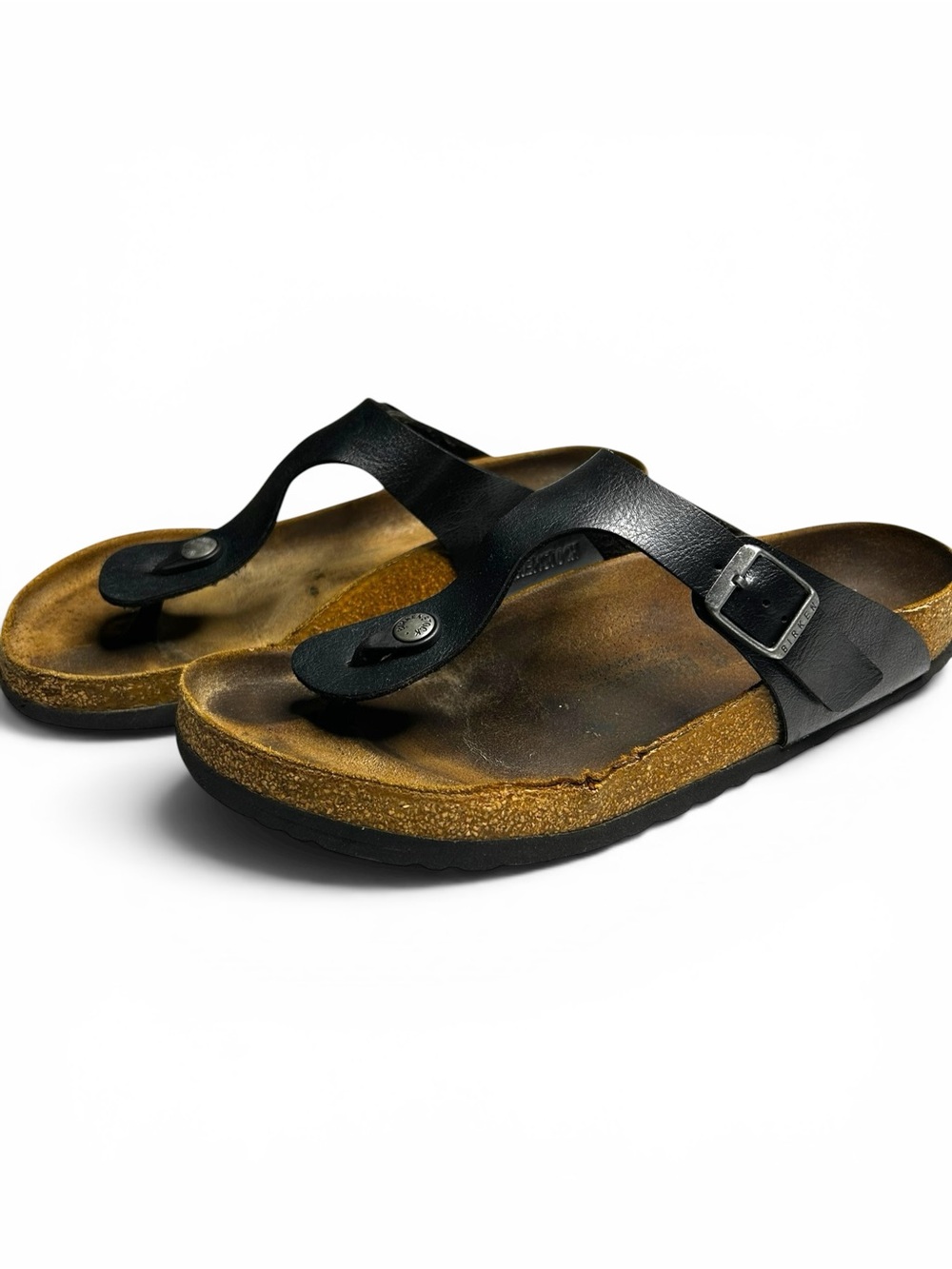 Birkenstock Gizeh Black Birko-Flor Thong Sandals EU 40 Regular Wide